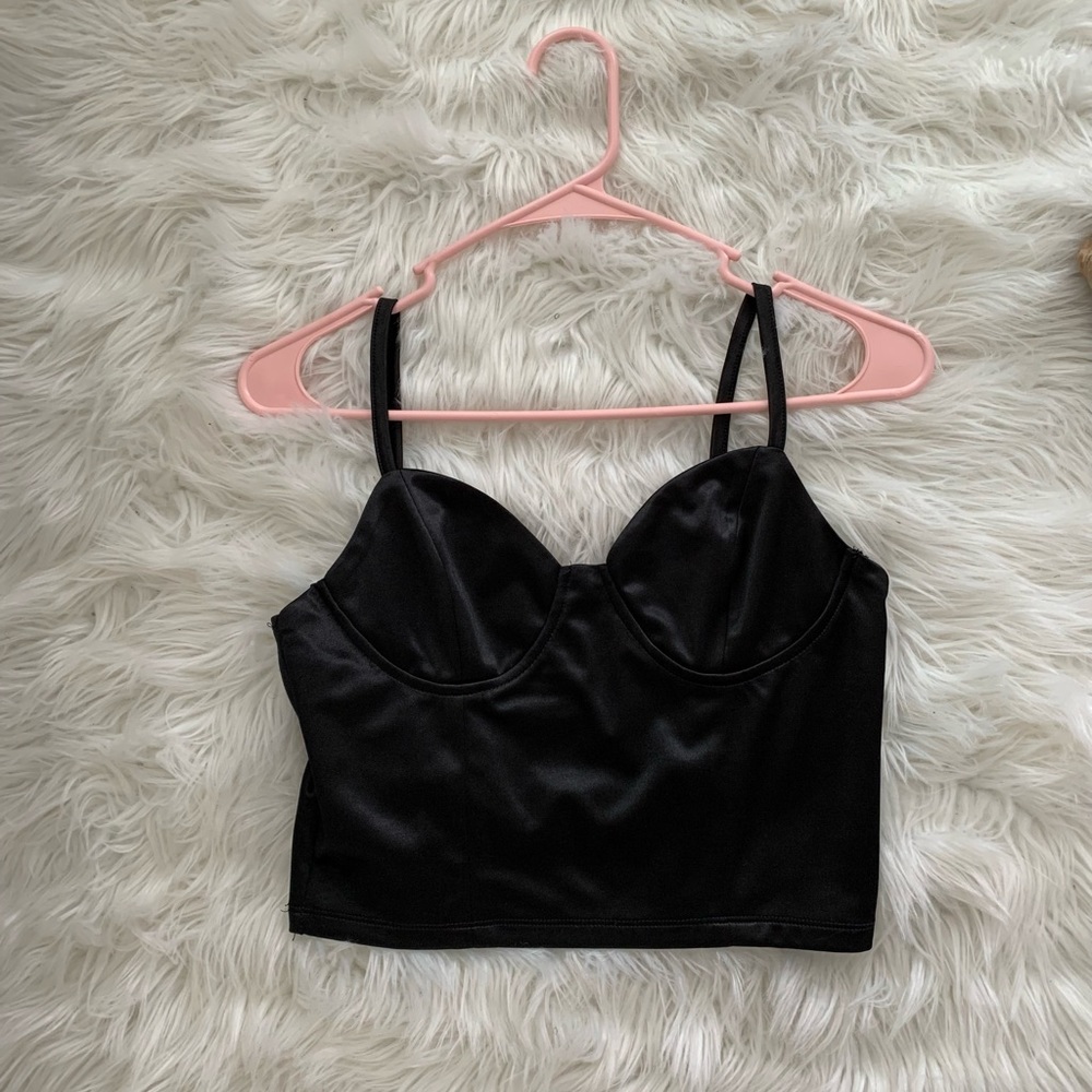Black Silk crop top